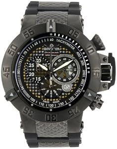 Invicta Men's 6043 Subaqua Collection Noma III Chronograph Black Ion-Plated and Rubber Watch