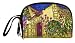 Emma Wristlet Clutch & Travel Cosmetic Case, Organic Cotton Art Bag, Verac Painting By Artist Joanna Gregores (Multi)