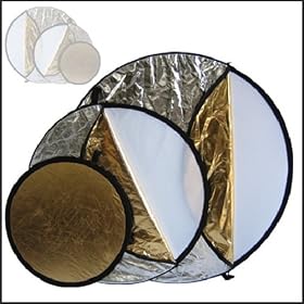 110cm 1100mm 43" 5 in 1 5-in-1 Multi Disc Photographic Photo Light Reflector Panel Set Collapsible - 42" 110cm Gold Silver Black White Translucent Disc - 12 Month Warranty >>> THT Trade - SKU: 3717