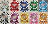 Las Vegas Casino Laser 14gm Poker Chip Sample Set - 10 New Chips