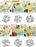 Crystal Decoden Stamp - 6 Pcs in 6 different flowers pattern rubber stamp (B)