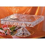 Product details for Fifth Avenue Crystal Portico Collection Square Pedestal Cake Plate