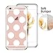 iPhone 6s, iPhone 6s Case, iPhone 6s Case clear, iPhone 6 Case Hybrid [One Piece], ESR Soft Silicone Bumper+ Hard Plastic Back Cover [Slim Fit ] Case for 4.7 inches iPhone 6s / 6 (Polka Dots)