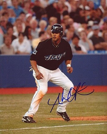 Alex Rios Toronto Blue Jays Autographed/Hand Signed 8X10 Lead Off Photo