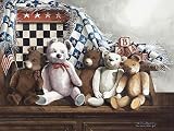 One Nation Under God Beautiful MUSEUM WRAP CANVAS Print with Added BRUSHSTROKES John Rossini 24x18