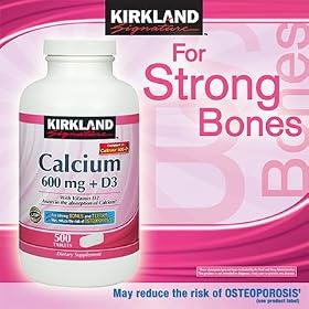 Kirkland Signature Calcium 600 mg Plus Vitamin D3 - 500 Tablets