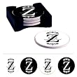 Monogram Regalia Absorbent Coaster Set with Caddy - Z