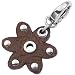 FOSSIL Damen Charm Anh�nger Edelstahl Leder Blume JF82532040