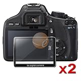 2 Pack DSLR LCD Optical Glass Screen Protector for Canon 550D camera