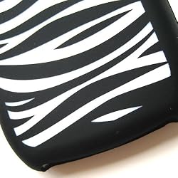 RIM BlackBerry Curve 8900 T-Mobile Laser Skin Case Rubber Silicone Protector Image Cover "Zebra Pattern" Design