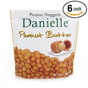 Danielle Market Peanut Butter Nuggets, 2-Ounce Bags (Pack of 6)
