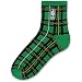 NBA Logoman Plaid Quarter Length Sock - Green