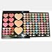 Giovi Love In the Air Heart Shape Professional Markup Palette Set 72 Eye Shadows 12 Lip Colors 3 Pow