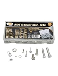Sports: 24 Pack Wholesale Lot 240PC Grip Nut And Bolt Washer Assortment SAE Set - MegaDeal