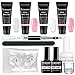 Poly Nail Gel Kit ECBASKET Gel Nail Extension Kit Professional Poly Builder Gel Kit Gel Nail Enhancement System All-in-One Nail Technician French Kit G04