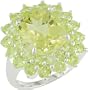 Sterling Silver Lemon Quartz and Peridot Ring