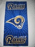ST. LOUIS RAMS 100% Cotton Full Size 30 by 60 BEACH / BATH TOWEL by Terisol