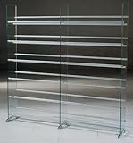 IMAGE OF CD/DVD/VHS 12-Shelf Glass Media Rack/Storage