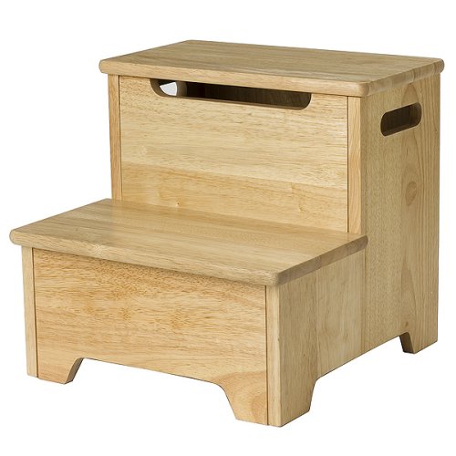 Childrens Toyshop  Toys : Step Stool with Storage - Natural