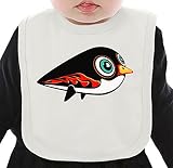 Rocket Penguin Illustration ネクタイを有する有機ビブ Medium