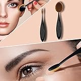 Makeup Brushes, VIVII Latest Version Professional 10 Piece Toothbrush Makeup Brush Set with Soft Oval Toothbrush Design with Gift Box