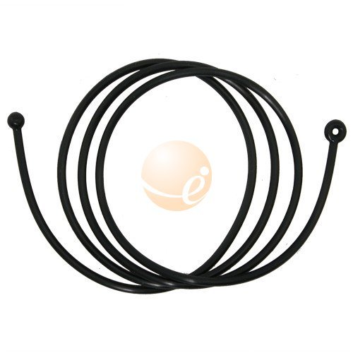 Eforcity Premium Universal Silicone Noodle String, Black Compatible With: Any Ring Slots / Pendants / Necklace Replacement / Bracelet Picture