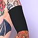 Tat2X Ink Armor Premium Half Arm Tattoo Cover Up Sleeve - No Slip Gripper - U.S. Made - Black - XL2X (single half arm sleeve)