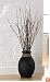 PoliVaz DV-RICEHUSK-JUG-S-BK Ubud Rice Husk Floor Vase, Jug, Small