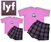 Mommy & Me Matching Sets - LYF=Love Your Family(tm) LOVELY-IN-PINK Matching Shorty Sets