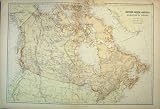 1882 NORTH AMERICA MAP CANADA HUDSON BAY ALASKA