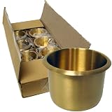 Ten (10) Brass Drop In Cup Holders Standard Size by Brybelly