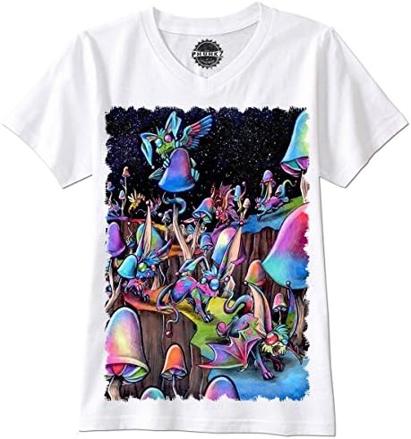 PSHIRTZ T-SHIRT Magic Mushrooms Shrooms Psychedelic Trippy Acid LSD MDMA, XL