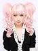 30cm Medium Pink Clip on Ponytail Wave Cosplay Wig Zy18