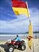 Photo Jigsaw 16x12 (40x30cm) Swimming flag and patrolling lifeguard at Bondi Beach by Robert Harding