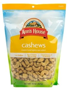 Ann's House of Nuts Cashews Roasted and Lightly Sea Salted, 16 Ounce