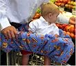 Just Peachy Baby Designer Shopping Cart Cover - Retro Rocket