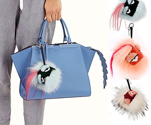 Talentote Cutebugs Original Fox Rabbit Fur Monster Keychain for Bags Cellphone Car Key Cbc-cc-72118 (Wine Red)