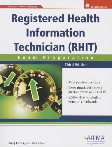 registered health information technician rhit exam preparation with cdrom ahima exam preparation