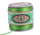 C-Princess多色選べる 中国結び用 緑 紐 ロープ ストリング 糸 コード ナイロン製品 ジュエリーアクセサリー手作りパーツ 直径約1.5-2.0mm 長40m