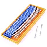 uxcell ダイヤモンドバー　研削 研磨　ダイヤモンドビットセット 合金材質 2mm x 3mm シルバートーン 30個入り