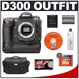 Nikon D300 Digital SLR Camera + Nikon MB-D10 Grip + 16GB Card + EN-EL3e Battery + Case + Cameta Bonus Accessory Kit