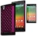 ZTE Zmax Case, Bastex Heavy Duty Hybrid Soft Black Silicone Cover Hard Purple Bling Design Case for ZTE Zmax Z970**INCLUDES SCREEN PROTECTOR**
