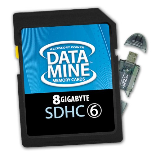 DataMINE 8GB SDHC Class 6 Memory Card Featuring DataSafe Technology for 100% FAST AND RELIABLE Transfers - Ideal for your Digital Cameras and Camcorders