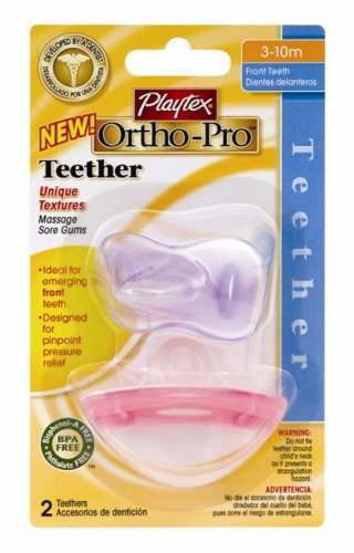 Playtex Playtex Baby Ortho-Pro Latex Teether Pacifiers 3-10 months, 2ct