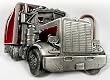 Semi 18 Wheeler Enamel Pewter Bergamot Truck Buckle