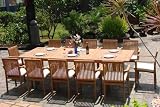 New 13 Pc Luxurious Grade-A Teak Dining Set - Large 117