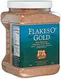 Premium Gold Flakes O'Gold Pre-Ground Golden Flax Seed, 40 Ounce Jars (Pack of 6)