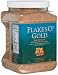 Premium Gold Flakes O'Gold Pre-Ground Golden Flax Seed, 40 Ounce Jars (Pack of 6)