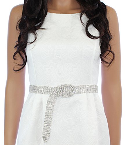 Crystal Rhinestone Chain Waist Buckle Belt Fashion Accessory for Women