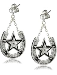 Western Edge Dangle Horseshoe Earrings